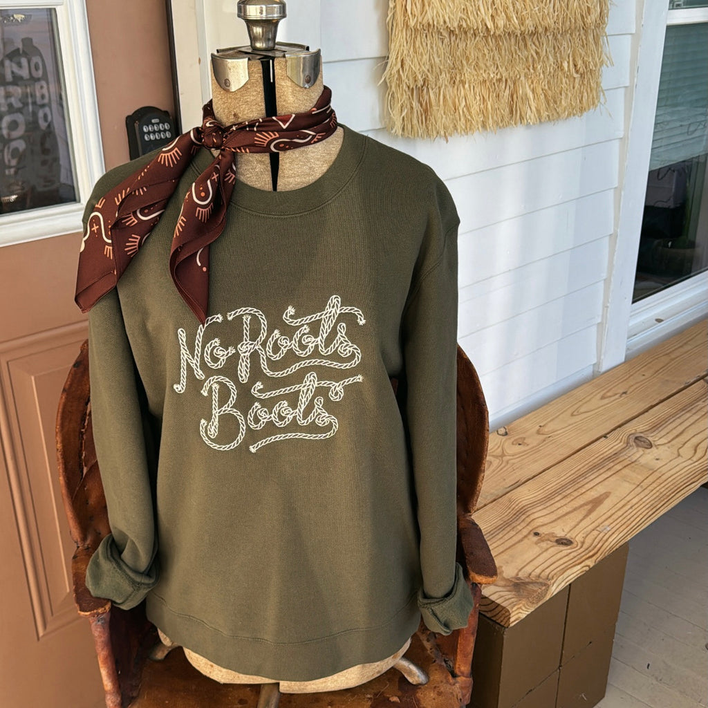 Ropin' NRB | Olive Crewneck