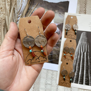 Vintage Buffalo Coin Earrings