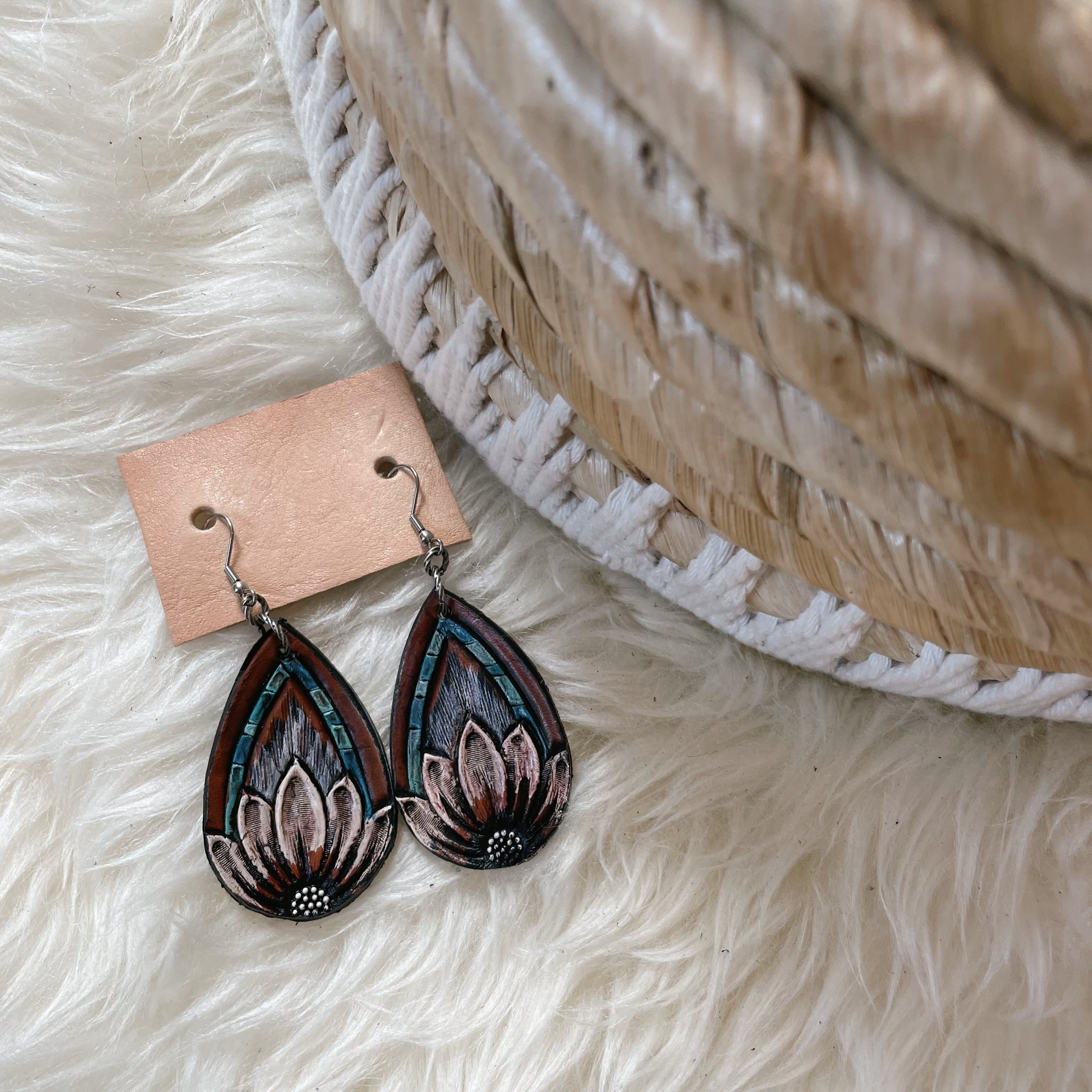 Callin' [Hand Tooled Earrings]