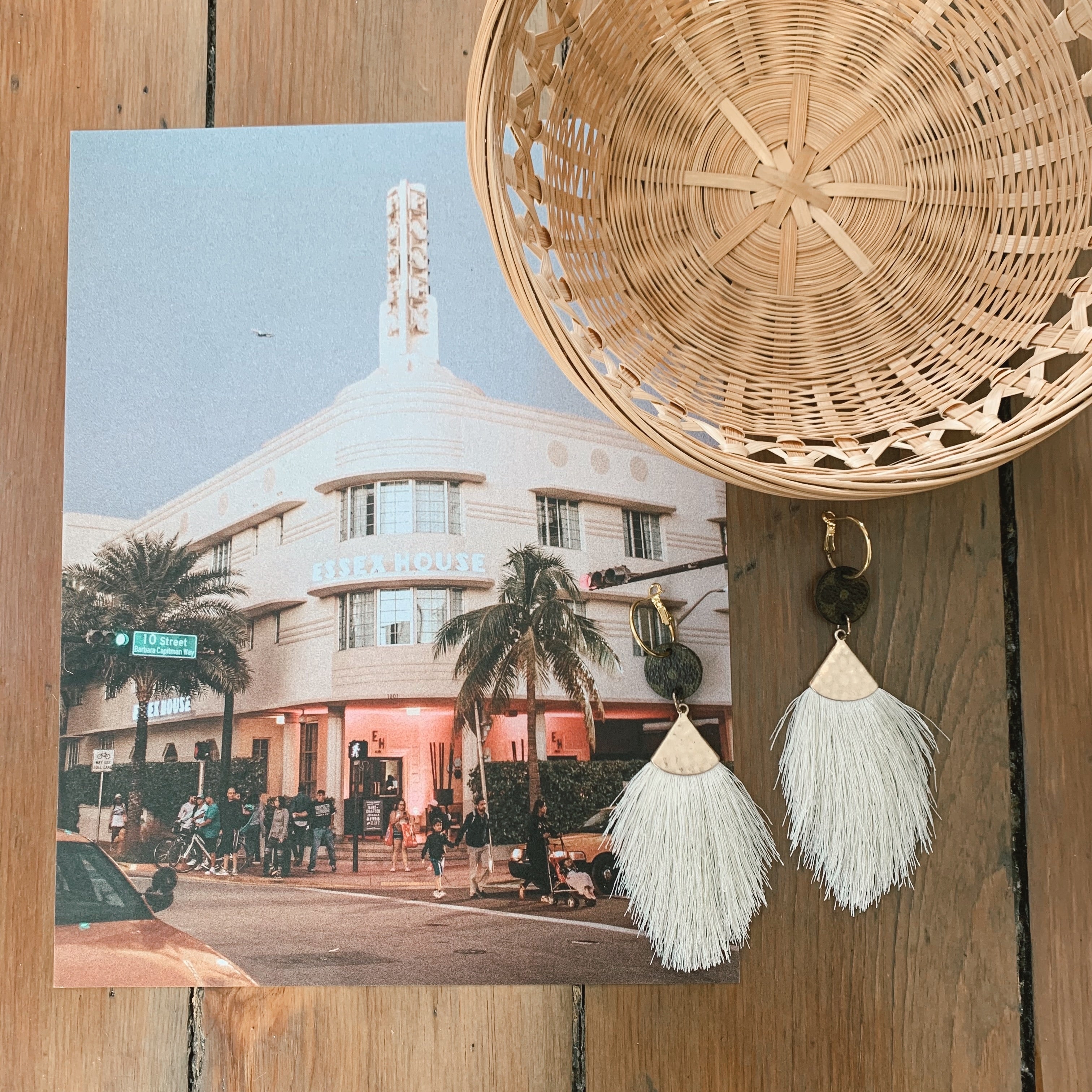 Kiera Earring [Upcycled Cream Fringe]