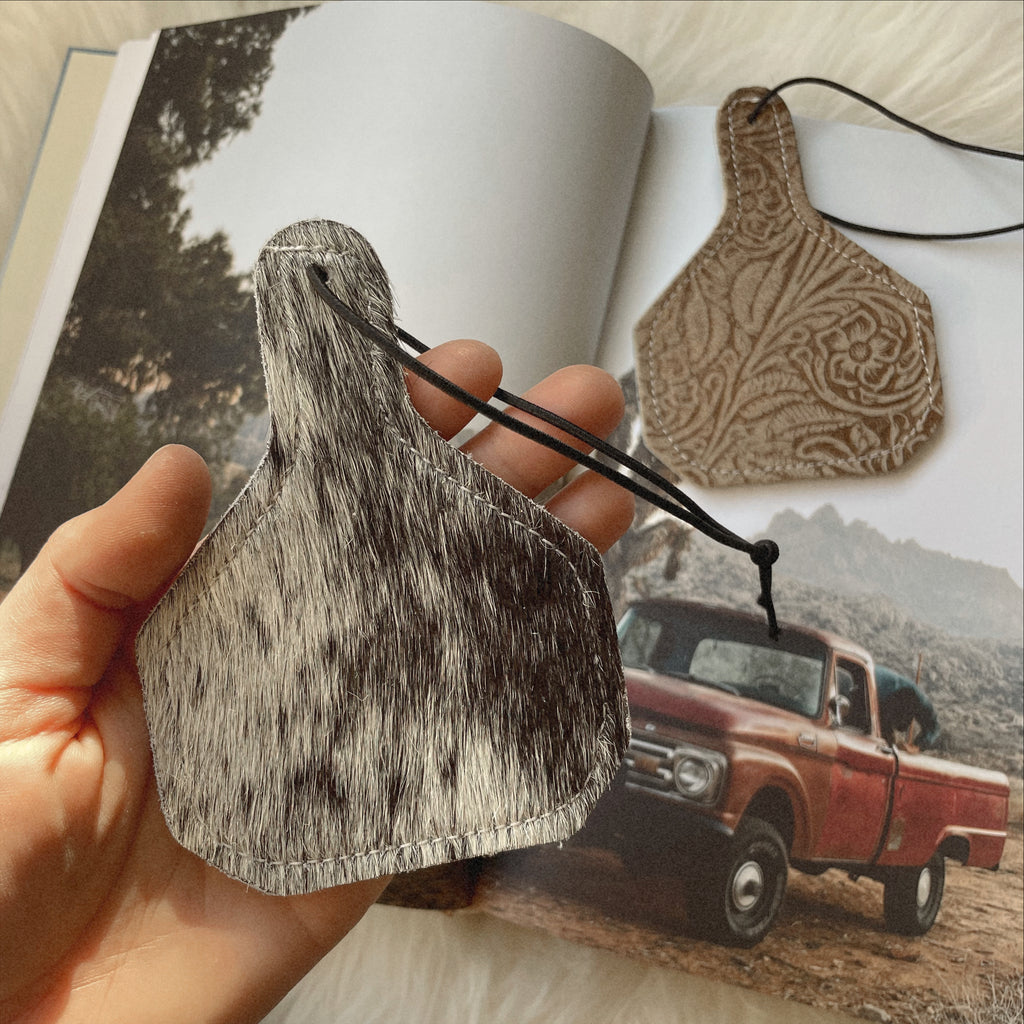 Hair On + Embossed [Unscented Car Freshie]