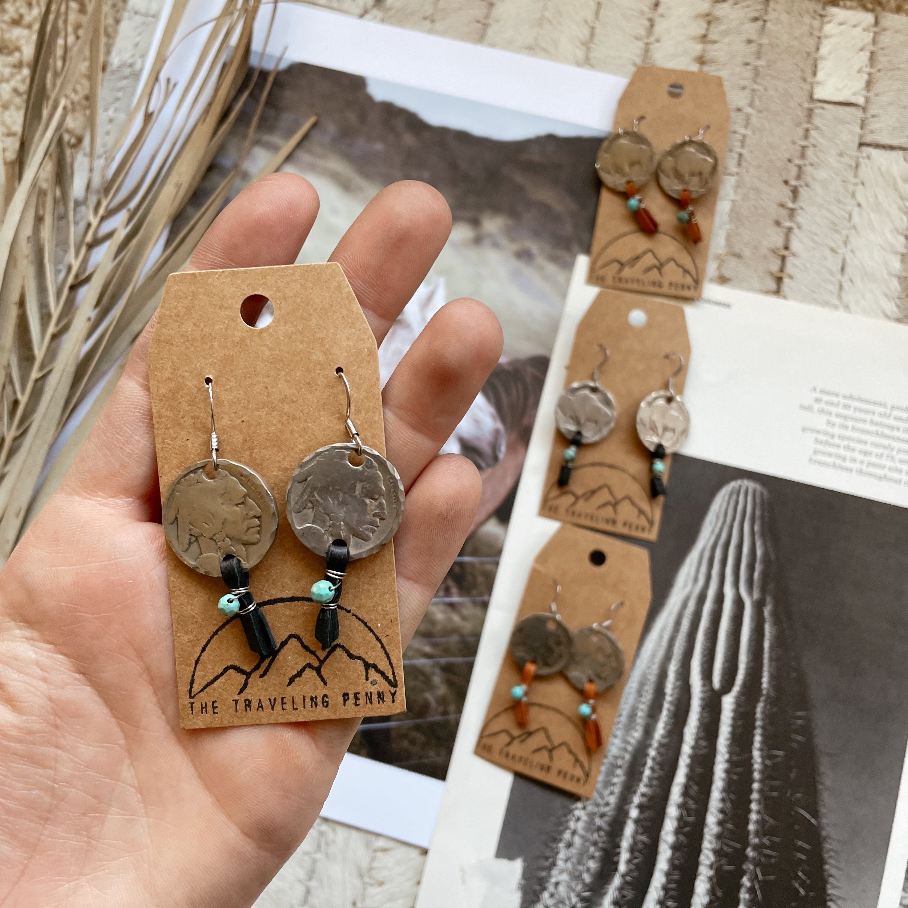 Vintage Buffalo Coin Earrings